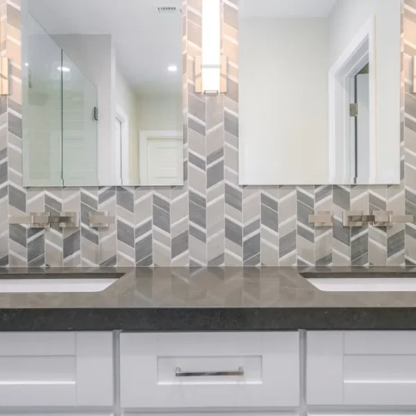 Geometric design on the wall.