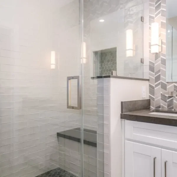 modern and clean look shower.